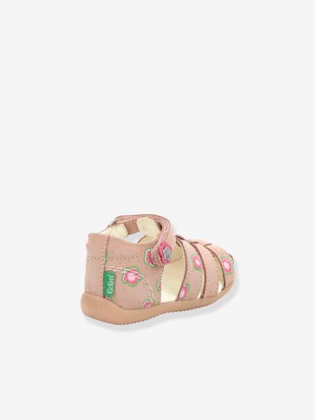 Leren sandalen jongensbaby Bigflo 2 Iconique Biboo KICKERS® ROSE FLOWER - vertbaudet enfant 