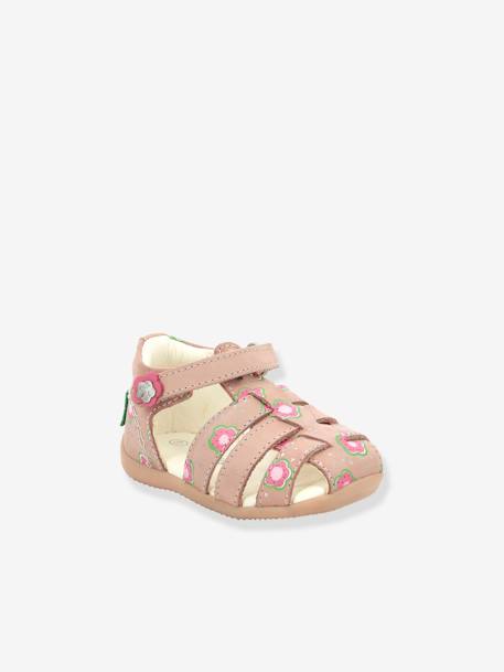 Sandales cuir bébé Bigflo-2 Iconique Biboo KICKERS® ROSE FLOWER - vertbaudet enfant 