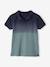 Jongenspolo Dip & Dye donkerblauw indigo - vertbaudet enfant 