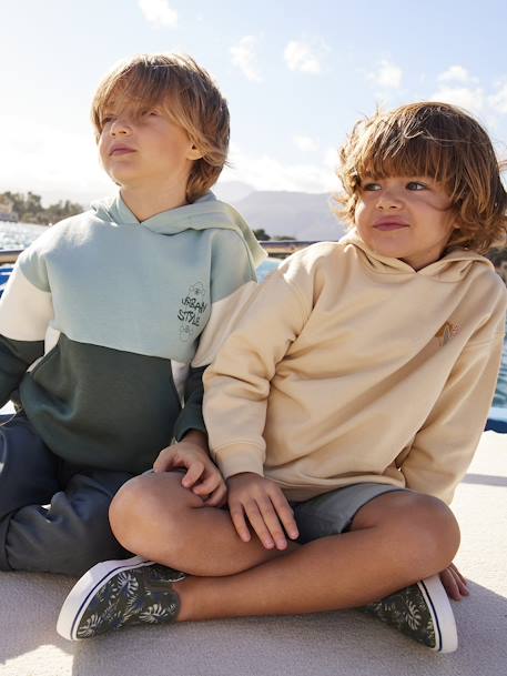 Baskets slip-on garçon kaki imprimé tropical - vertbaudet enfant 