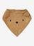 Lot de 3 bavoirs bandanas en éponge et gaze de coton caramel - vertbaudet enfant 