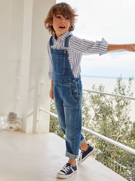 Elastische stoffen sneakers baby jongen marineblauw+rood - vertbaudet enfant 