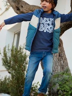 Rechte jeans voor jongens Morphologik met heupomtrek LARGE  - vertbaudet enfant