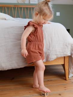 -Baby jumpsuit van katoengaas