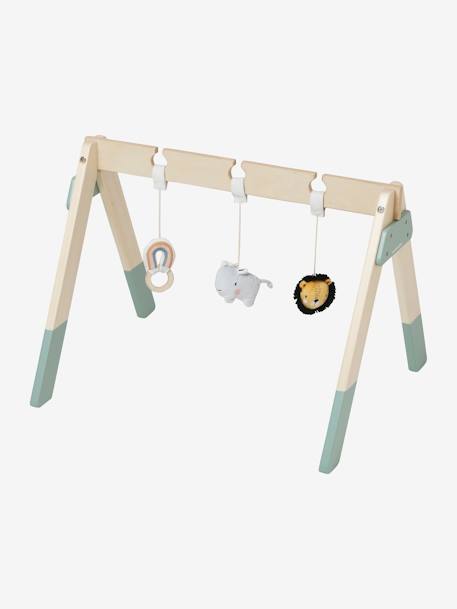 Portique d'éveil en bois FSC® beige+Tanzanie - vertbaudet enfant 