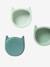 Lot de 3 bols en silicone Chat lot caramel+lot vert - vertbaudet enfant 