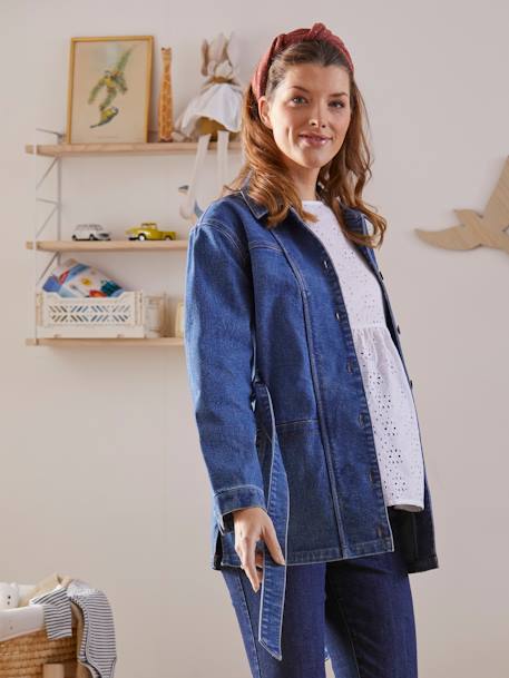 Veste en jean évolutive grossesse et post-grossesse Denim - vertbaudet enfant 