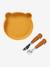 Maaltijdkoffer van silicone Beer karamel+salie - vertbaudet enfant 