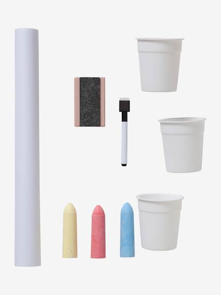 Tableau pliable et réglable en hauteur 3 en 1 en bois FSC® multicolore+Rose - vertbaudet enfant 