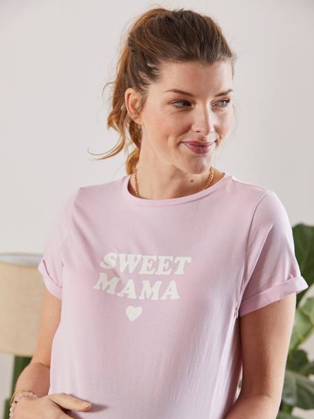 T-shirt à message grossesse et allaitement en coton bio Parme - vertbaudet enfant 