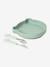 Maaltijdkoffer van silicone Beer karamel+salie - vertbaudet enfant 