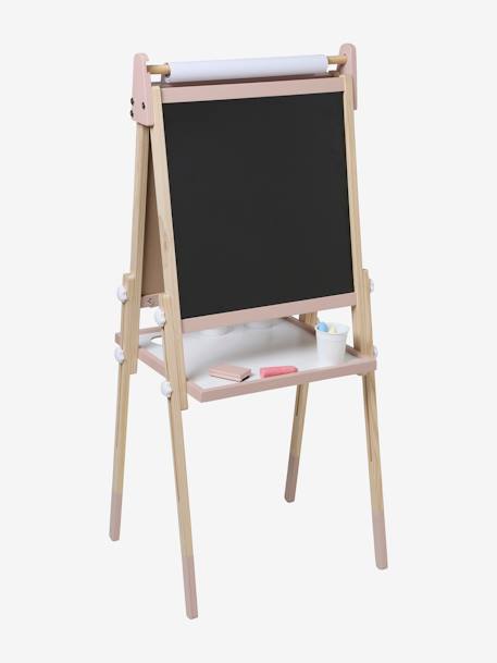 Tableau pliable et réglable en hauteur 3 en 1 en bois FSC® multicolore+Rose - vertbaudet enfant 