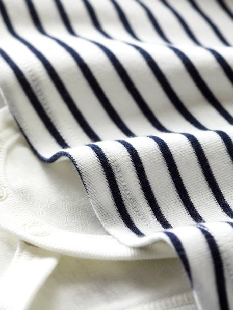 Robe body rayée marinière en coton bio bébé - PETIT BATEAU blanc - vertbaudet enfant 