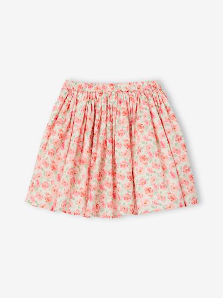 Jupe de cérémonie à fleurs fille ivoire imprimé - vertbaudet enfant 