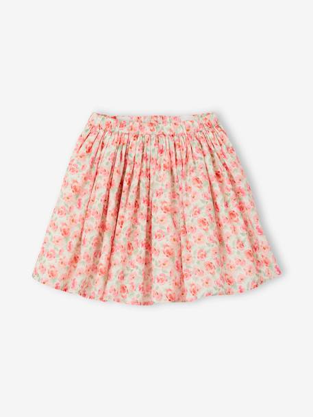 Jupe de cérémonie à fleurs fille ivoire imprimé - vertbaudet enfant 