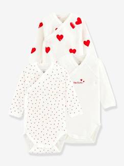 Dors-bien bébé coeurs en molleton PETIT BATEAU - blanc imprimer coeur
