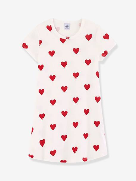 Fille-Pyjama, surpyjama-Chemise de nuit "coeurs" fille en coton bio