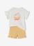Ensemble tee-shirt et short vichy fille ivoire - vertbaudet enfant 
