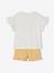 Ensemble tee-shirt et short vichy fille ivoire - vertbaudet enfant 
