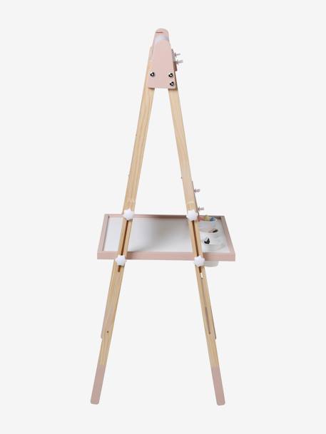 Tableau pliable et réglable en hauteur 3 en 1 en bois FSC® multicolore+Rose - vertbaudet enfant 