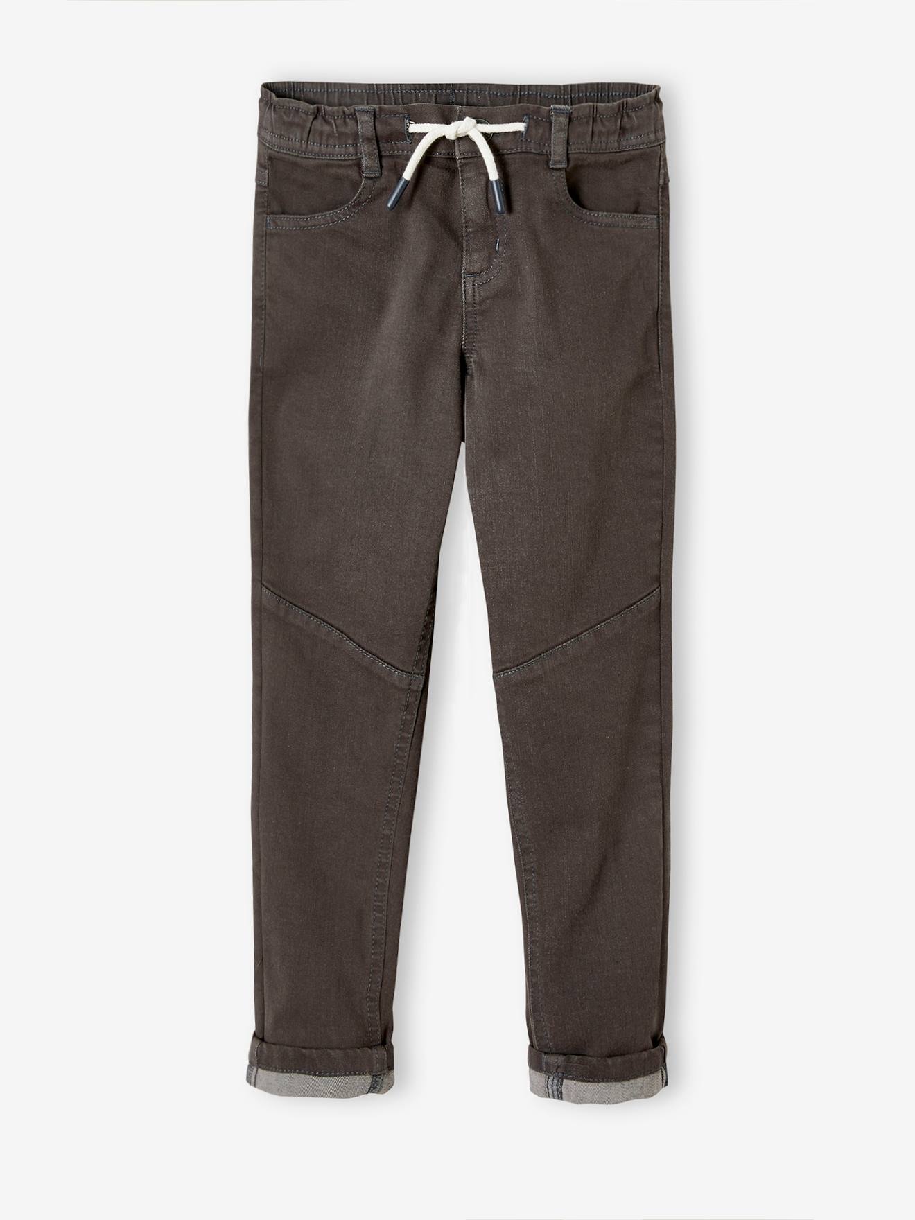 Pantalon Slim Garçon Vertbaudet - Ceinture élastique, Facile à Enfiler - Découpes Genoux, Effet Délavé - 11
