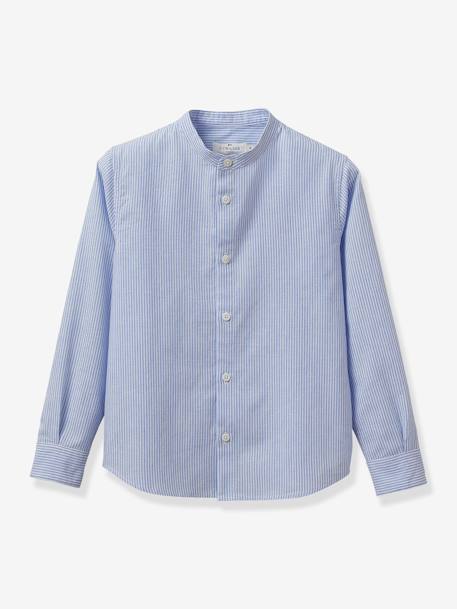 Chemise - Collection Fêtes et Mariages Blanc+Rayé bleu/blanc - vertbaudet enfant 