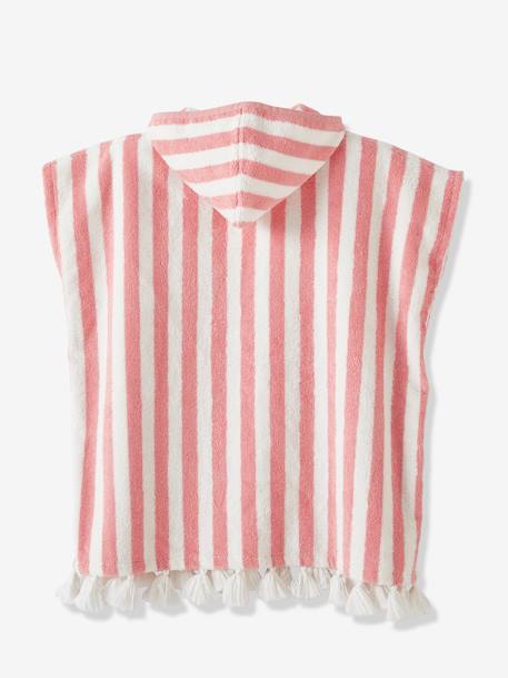 Poncho de bain enfant à rayures personnalisable bleu+rayé jaune+rose+vert - vertbaudet enfant 