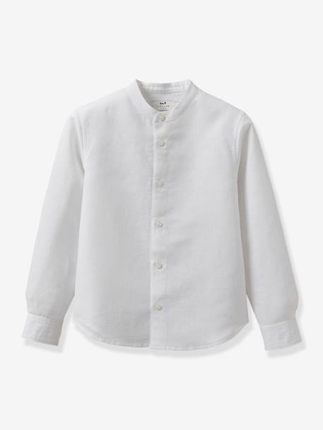 Chemise - Collection Fêtes et Mariages Blanc+Rayé bleu/blanc - vertbaudet enfant 
