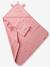 Cape de bain à capuche brodée animaux BLANC+bleu+rose - vertbaudet enfant 