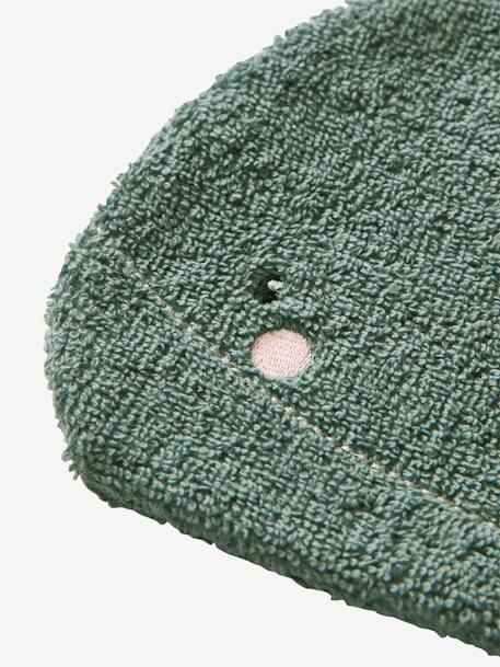 Set van 2 washandjes ONDER DE OCEAAN blauw+saliegroen - vertbaudet enfant 