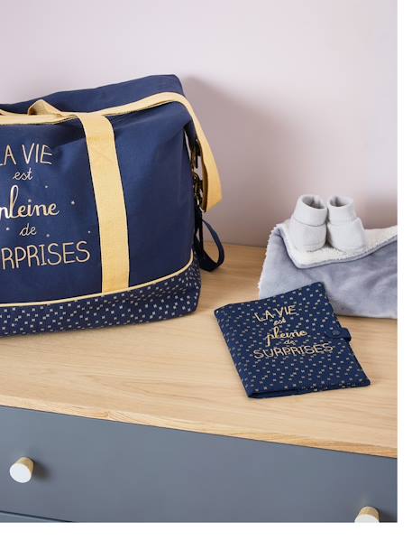 Protège-carnet de santé La vie est pleine de surprises MARINE GRISE - vertbaudet enfant 