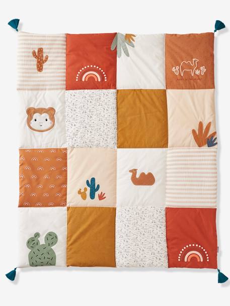 WILD SAHARA Oeko-Tex® gewatteerde vloermat / boxkleed ecru / zand - vertbaudet enfant 