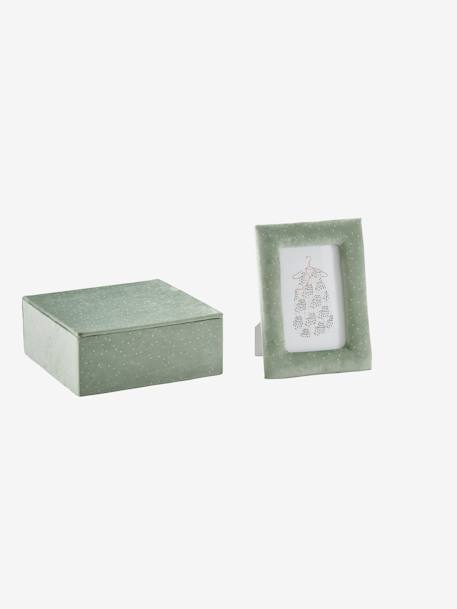 Cadeaukoffer frame + fluwelen compartiment box groen - vertbaudet enfant 