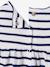 Jersey babyjurk koninklijk blauw met stepen+rozen - vertbaudet enfant 
