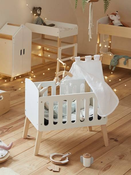 Ciel de lit pour lit poupon en bois FSC® blanc - vertbaudet enfant 