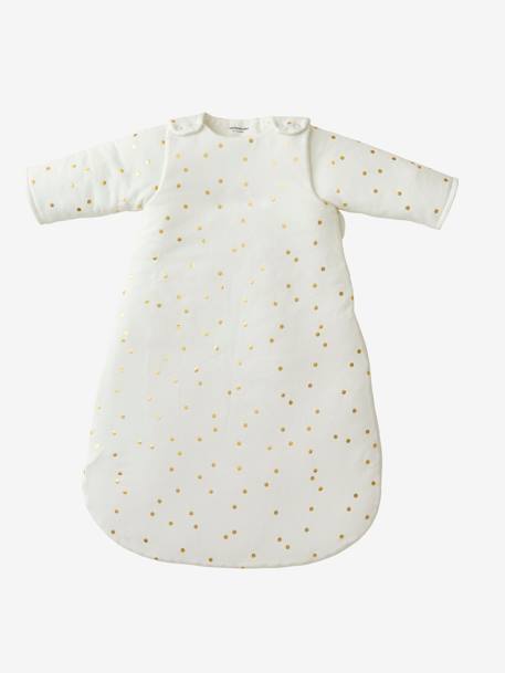 Gigoteuse hiver manches amovibles GREEN FOREST écru / pois doré+vert - vertbaudet enfant 