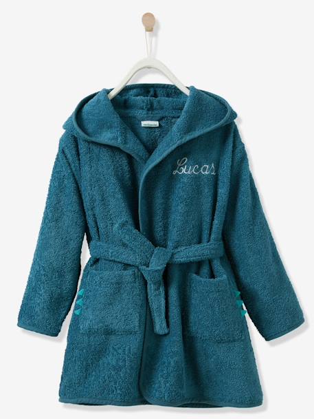 Peignoir enfant Dinosaure personnalisable BLEU MOYEN - vertbaudet enfant 