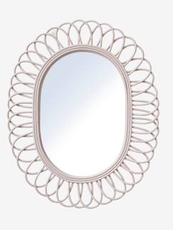 Linnengoed en decoratie-Decoratie-Ovale rotan spiegel DOUCE PROVENCE