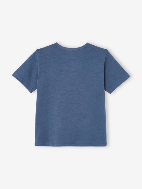 T-shirt met grafisch motief jongens donker leisteenblauw - vertbaudet enfant 
