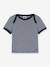 Gestreept t-shirt baby milleraies korte mouwen PETIT BATEAU in biokatoen marineblauw gestreept wit - vertbaudet enfant 