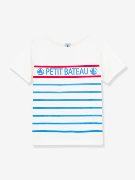 T-shirt manches courtes en coton garçon PETIT BATEAU rayé bleu - vertbaudet enfant 