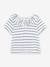 Blouse rayée  bébé manches courtes en jersey PETIT BATEAU blanc rayé marine - vertbaudet enfant 