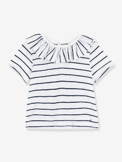 -Blouse rayée bébé manches courtes en jersey
