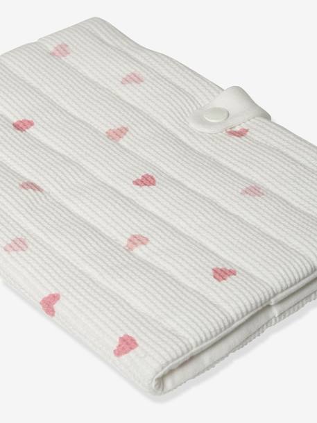 Protège carnet de santé imprimé coeurs+rayé green forest - vertbaudet enfant 