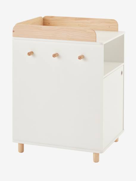 Table à langer LIGNE PTILOU Blanc/bois - vertbaudet enfant 