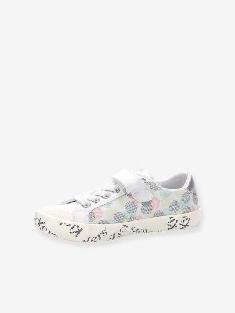 Baskets sneakers fille Gody Gold BLANC POIS MULTICO - vertbaudet enfant 