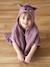 Poncho de bain personnalisable Biche parme - vertbaudet enfant 