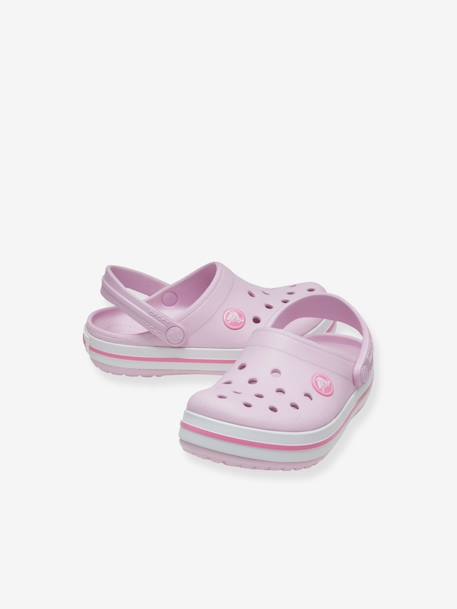 Sabots bébé Crocband Clog T (TM) BALLERINA PINK+ICE BLUE / WHITE+marine - vertbaudet enfant 