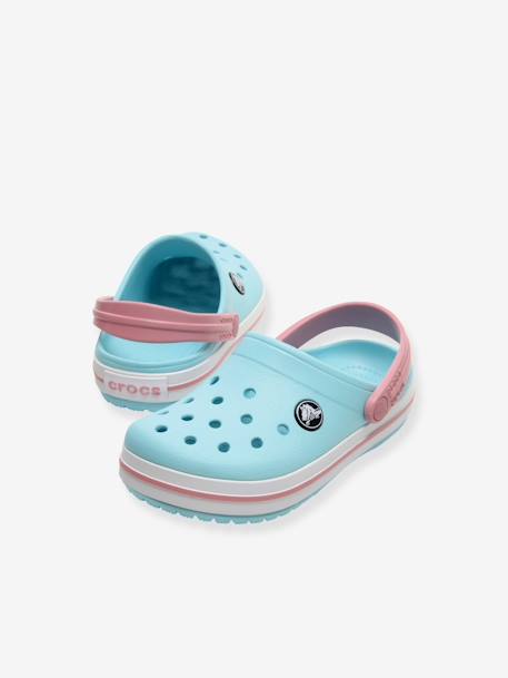 Sabots bébé Crocband Clog T (TM) BALLERINA PINK+ICE BLUE / WHITE+marine - vertbaudet enfant 