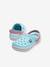 Sabots bébé Crocband Clog T (TM) BALLERINA PINK+ICE BLUE / WHITE+marine - vertbaudet enfant 